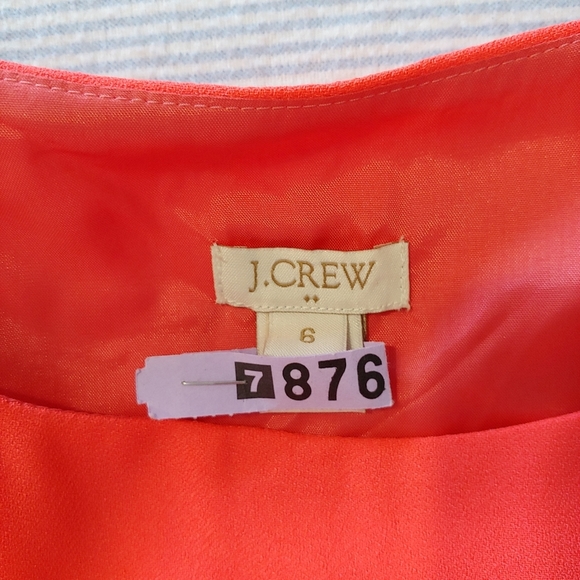 J.Crew Coral Pink Camille Dress, Sz 6 - Picture 7 of 13